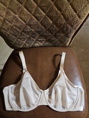 Soma Unbelievable Minimizer Unlined Underwire Tan Mesh Lace Sheer Bra